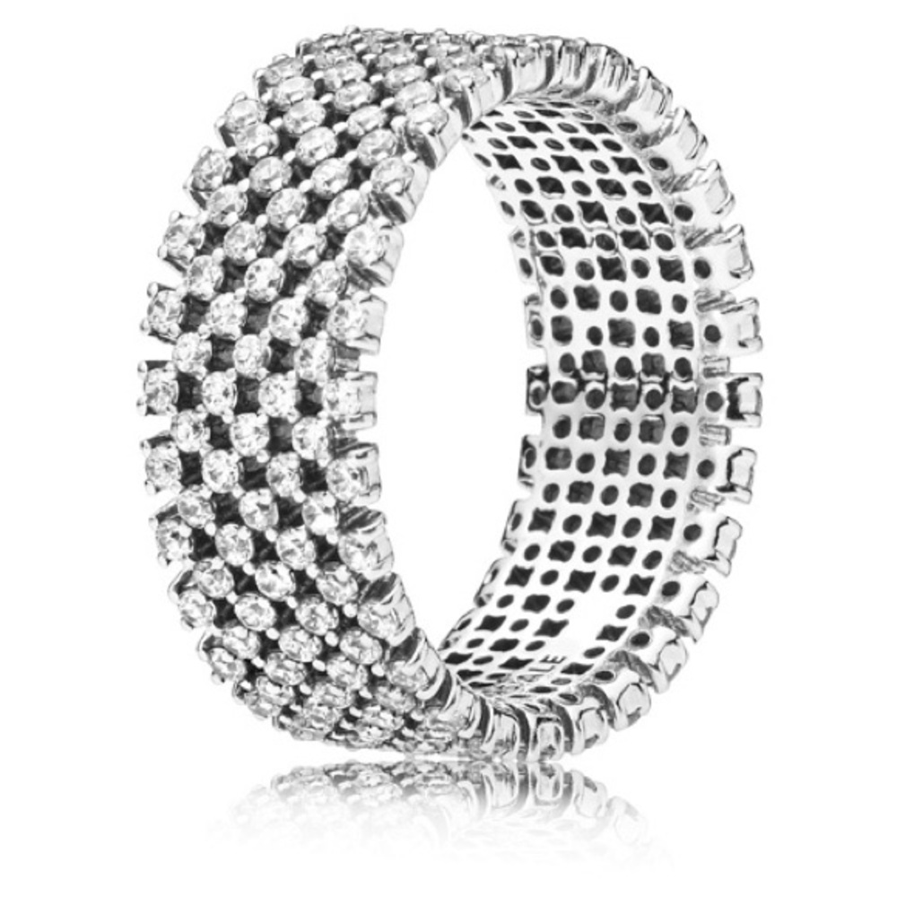 Pandora Heraldic Check Ring 197695CZ-56
